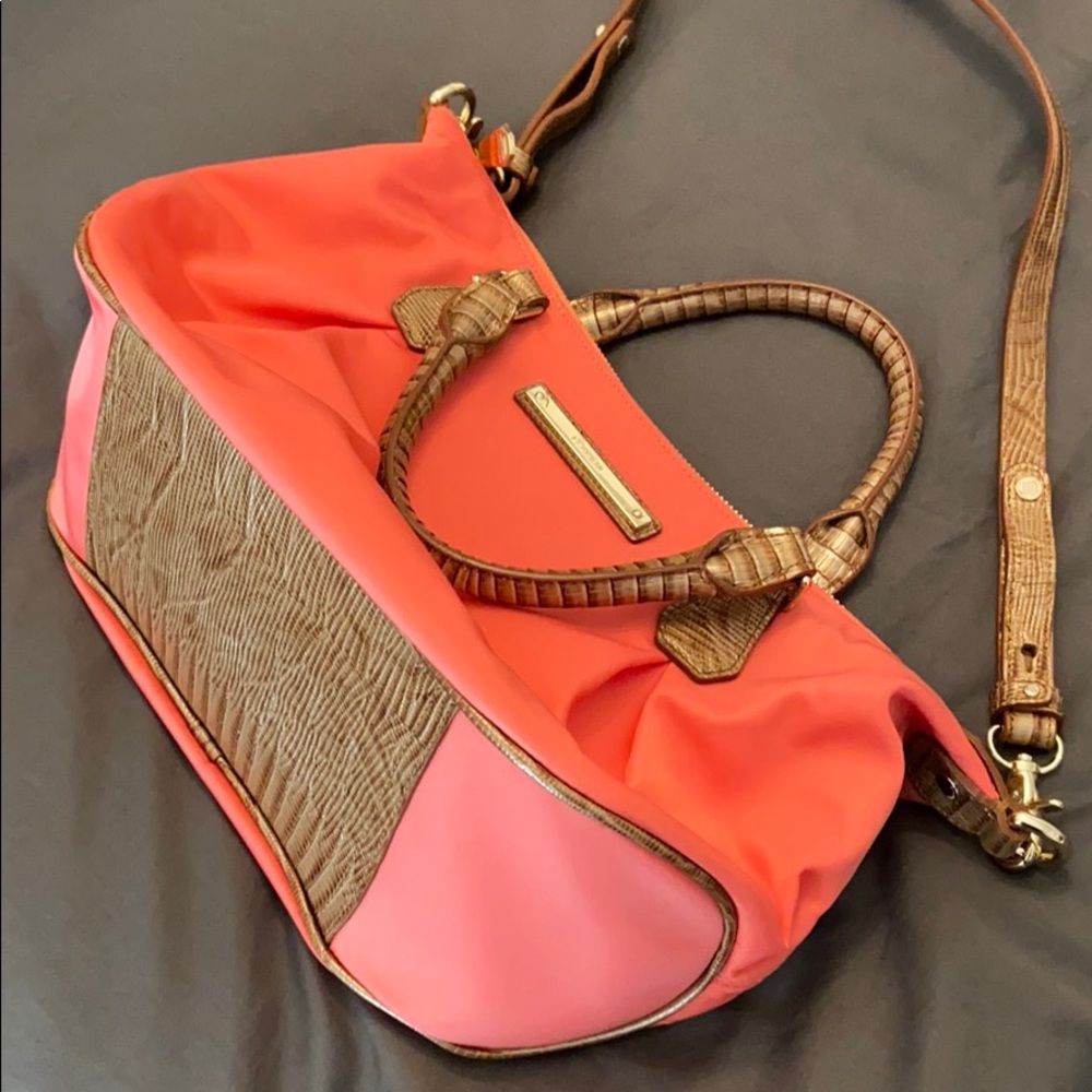 Brahmin purse.  13 inches wide and 8 inches deep.